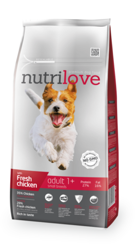 Premium ADULT S mit frischem Huhn 8kg [11475] - NUTRILOVE