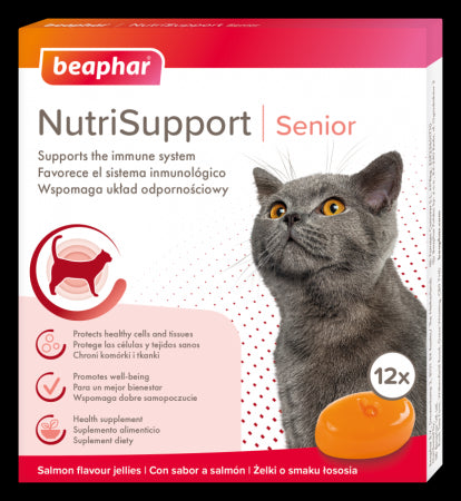 NUTRISUPPORT SENIOR 12 Stk. - Gummibärchen für ältere Katzen - BEAPHAR