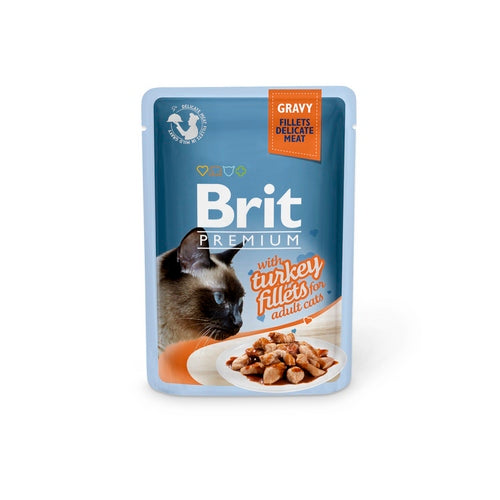 POUCH SOßENFILETS PUTE Beutel für Katze mit Pute in Soße 85g - BRIT