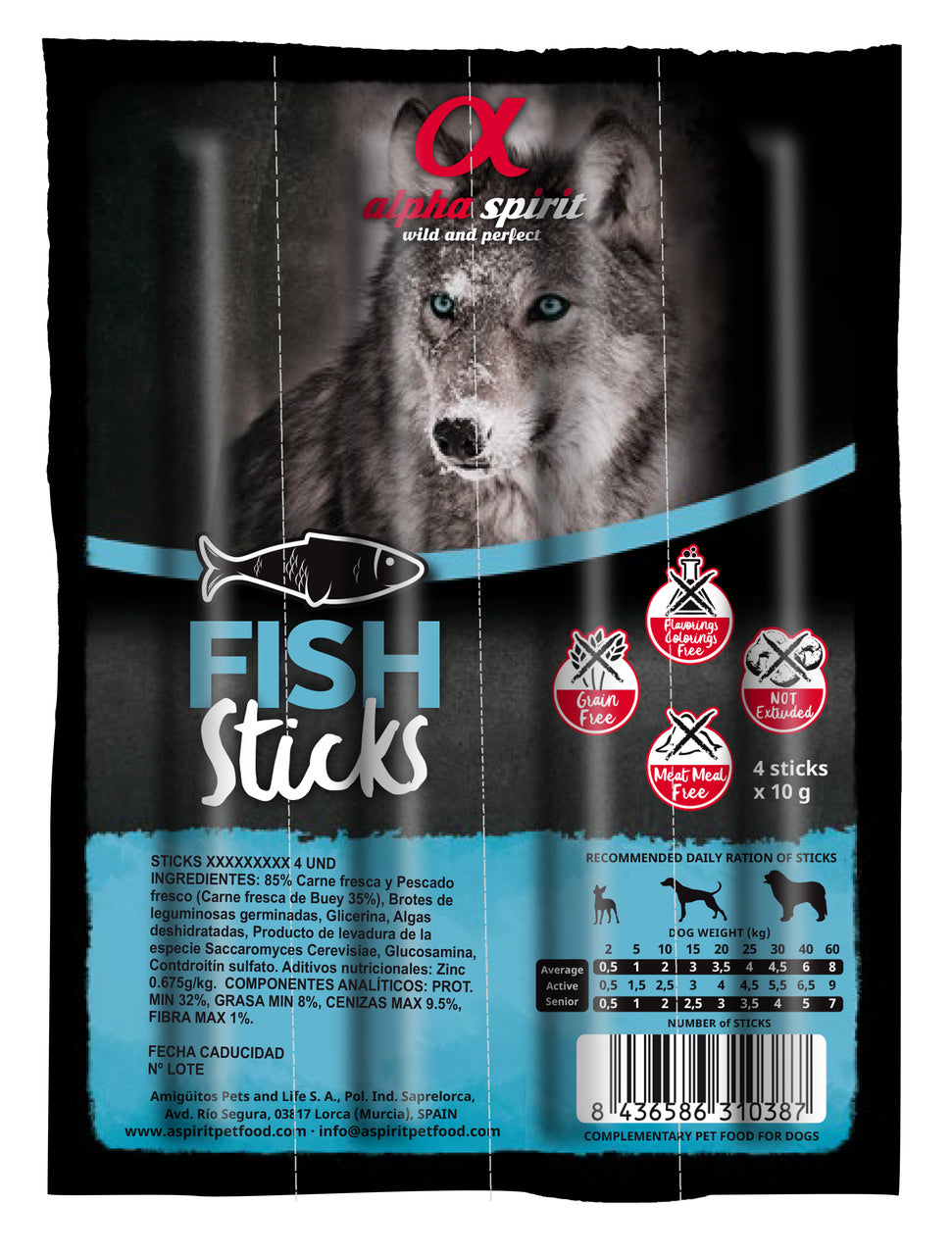 4er Pack Fischstäbchen [D34 015b] 4x10g - ALPHA SPIRIT