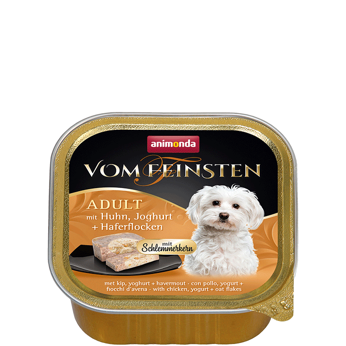 Vom Feinsten Gourmet Center Gericht mit Hühnchen, Joghurt und Haferflocken 150g - ANIMONDA