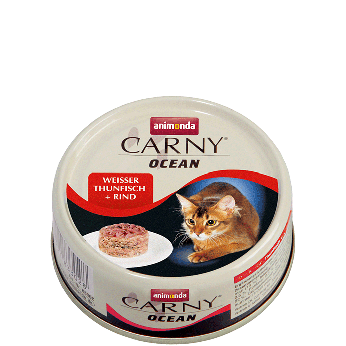 Carny Ocean Dose mit weißem Thunfisch und Rindfleisch 80g - ANIMONDA