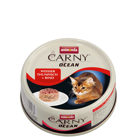 Carny Ocean Dose mit weißem Thunfisch und Rindfleisch 80g - ANIMONDA