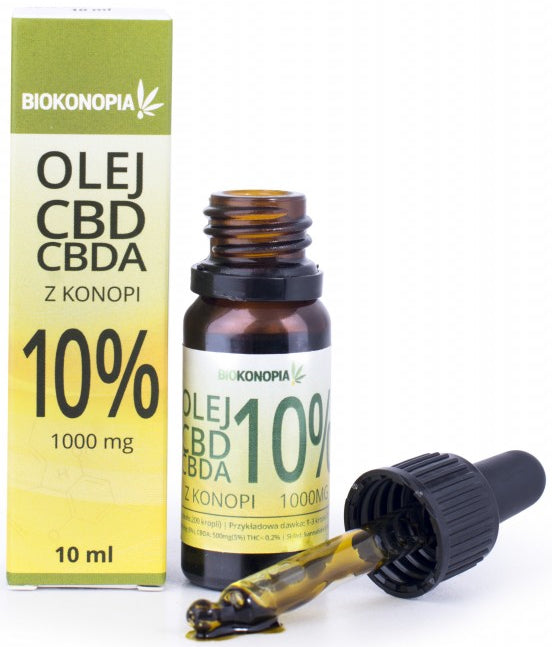 Olio di CBD + CBDA da canapa 10% 1000mg 10ml BIOCONOPY