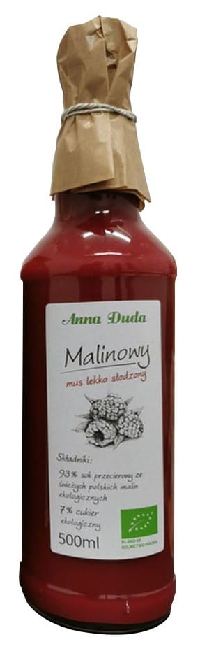 Mousse raspberi organik sedikit manis BIO 500 ml - ANNA DUDA