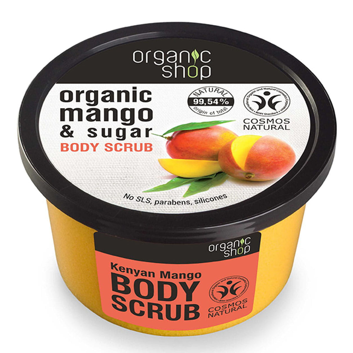 Keňské ekologické tělové peelingové mýdlo s mangovým cukrem 250 ml - ORGANIC SHOP