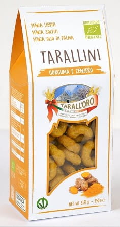 Tarallini Snacks s kurkumou a zázvorem BIO 250 g - PASTIFICIO TARALL 'ORO