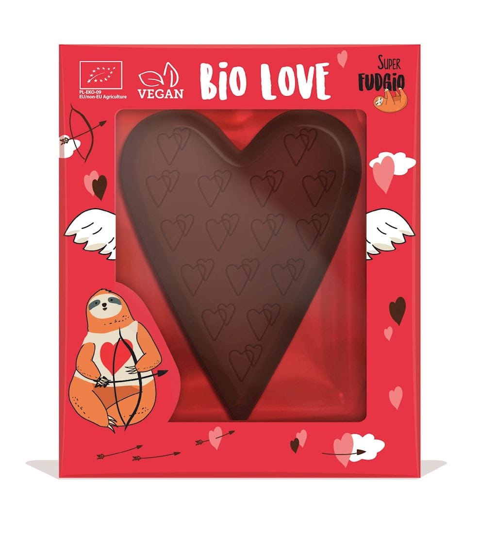 Kokos-chokoladeovertræk i K stk. Hjerte alta glutenfri BIO 80 g - ME GUSTO (SUPER FUDGIO)