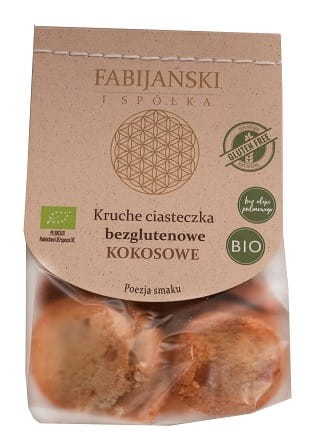 Glutenfreies Kokos-Shortbread BIO 100 g - FABIJAŃSCY