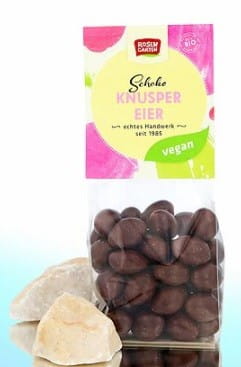 Knasende veganske sjokoladeegg ØKO 80 g ROSENGARTEN