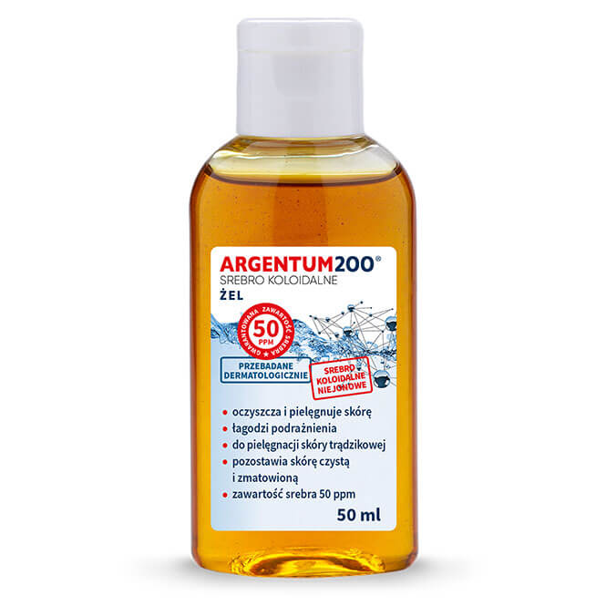 Koloidní stříbro 50 Argentum 200 Gel na obličej a ruce 50 ppm 50 ml AURA HERBALS