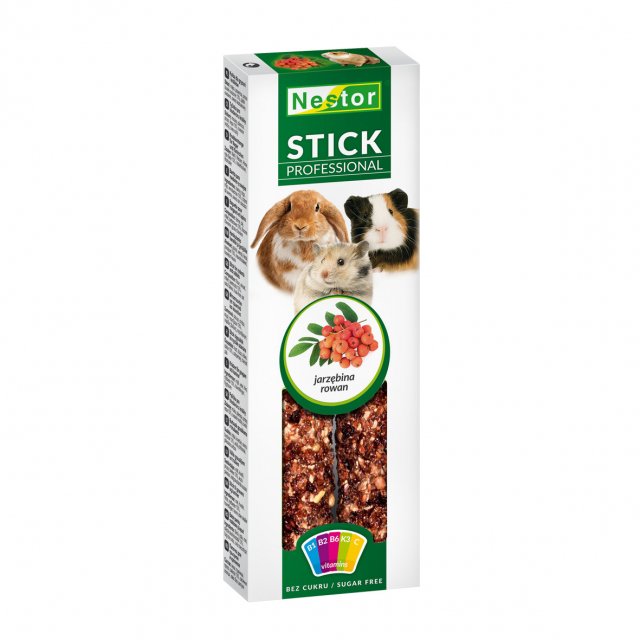 Stick für Nager und Kaninchen Professional - Eberesche 2 Stk. [P-GJA] - NESTOR