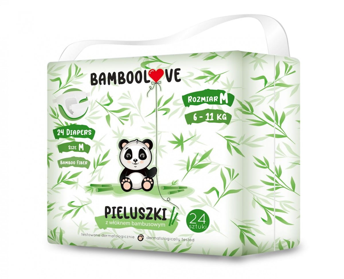 Bambusfaserwindeln Größe M 6 - 11 kg (24 Stück) - BAMBOOLOVE