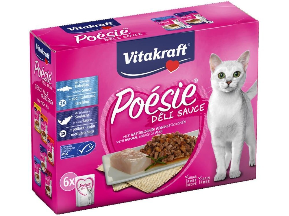 POESIE DELI SAUCE MULTIPAK mit Fisch für Katzen 6x85g - VITAKRAFT