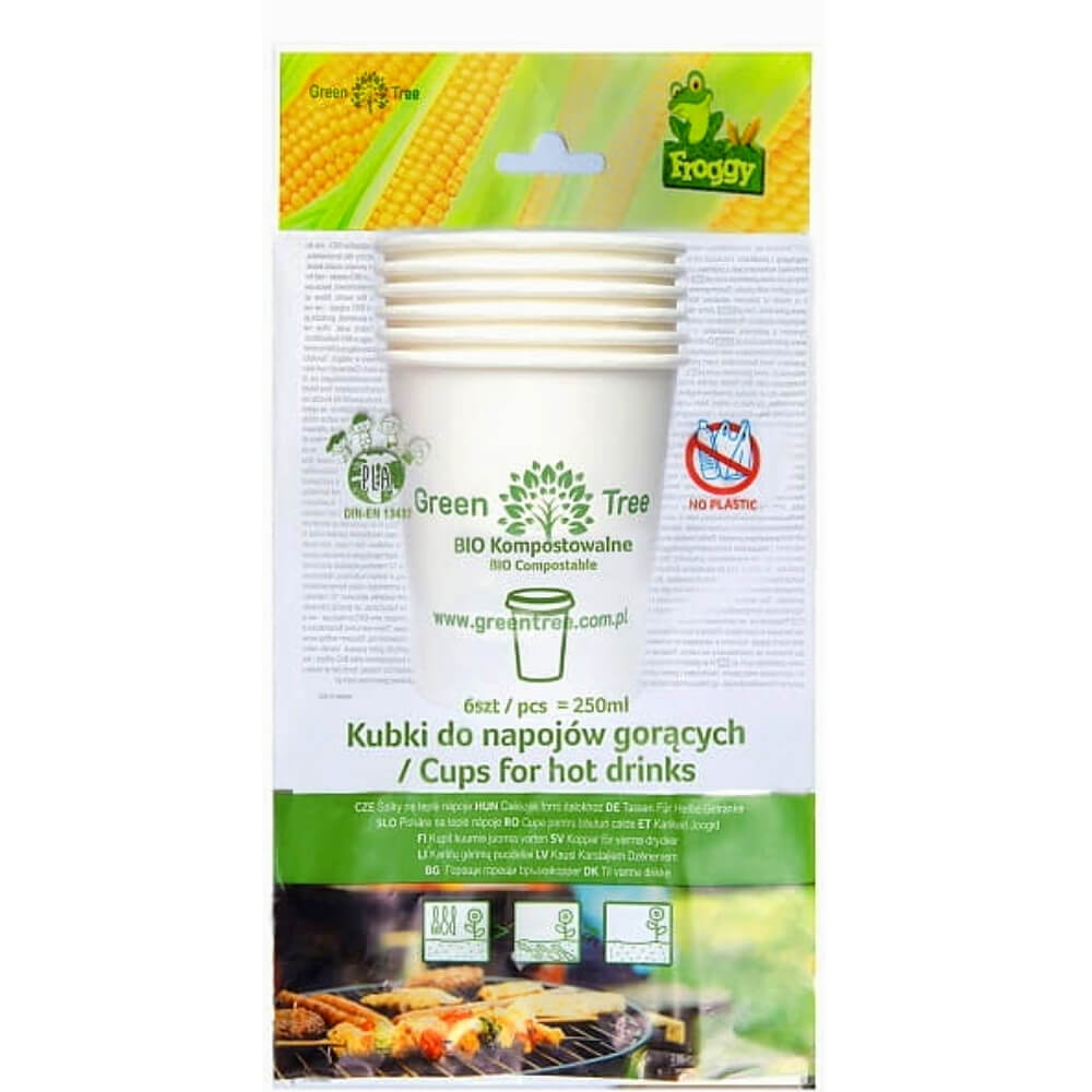 Cawan Minuman Panas Boleh Kompos 6 Keping - FROGGY