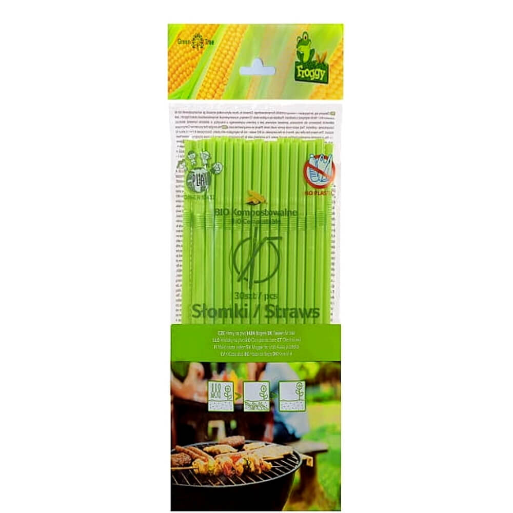 หลอดดูดน้ำย่อยสลายได้ 30 ชิ้น - FROGGY