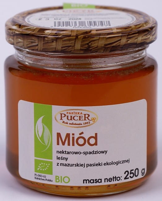 Mật ong hoa và rừng hữu cơ 250 g - PASIEKA PUCER