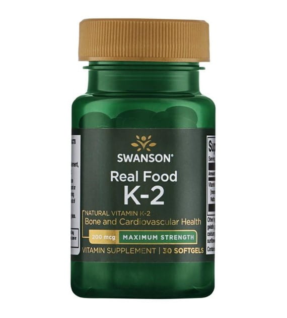 विटामिन K2 MK7 k2mk - 7 200mcg विटामिन K2 - 7 नट्टो से 30 कैप्सूल SWANSON
