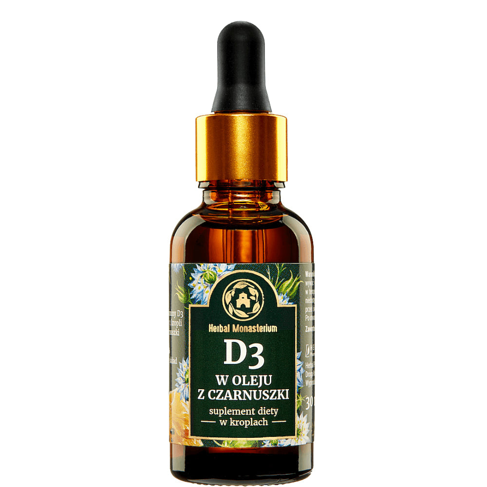 Vitamin D3 2000 IU v oleji z černého kmínu 30 ml HERBAL MONASTERIUM