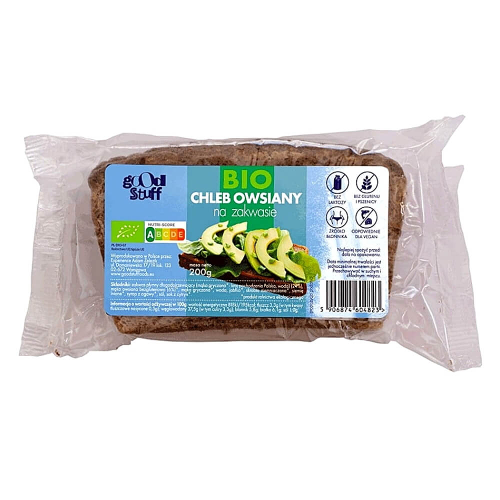 ขนมปังเปรี้ยวบัควีทและข้าวโอ๊ต ออร์แกนิค 200 กรัม - GOOD STUFF