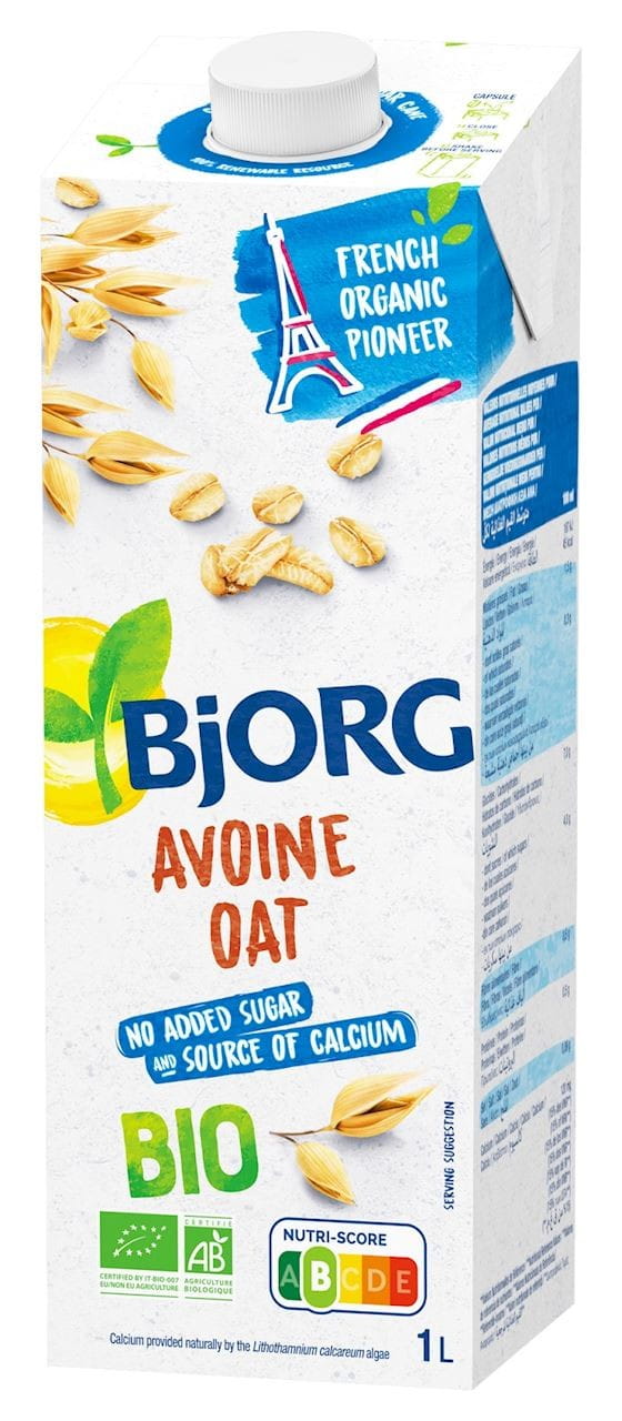 Ovesný nápoj s vápníkem z mořských řas bez přidaného cukru BIO 1000 ml - BJORG
