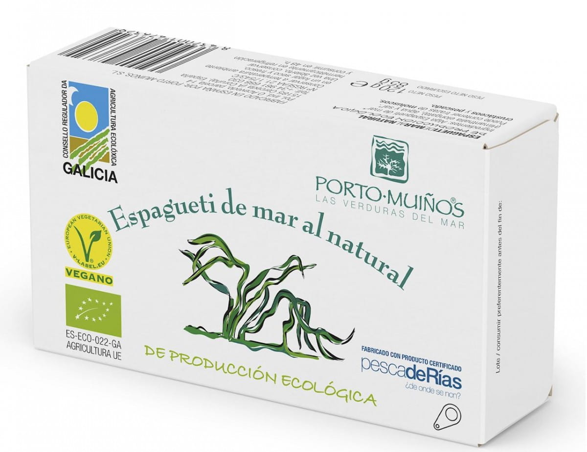 Havsspaghetti-alger i økologisk saltlake 120 g (85 g) (boks) - PORTO MUINOS