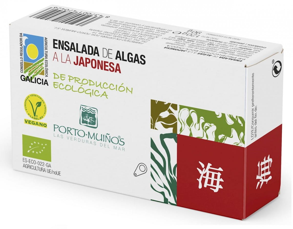 जापानी सॉस में समुद्री शैवाल सलाद जैविक 120 ग्राम (90 ग्राम) (डिब्बा) - पोर्टो मुइनोस