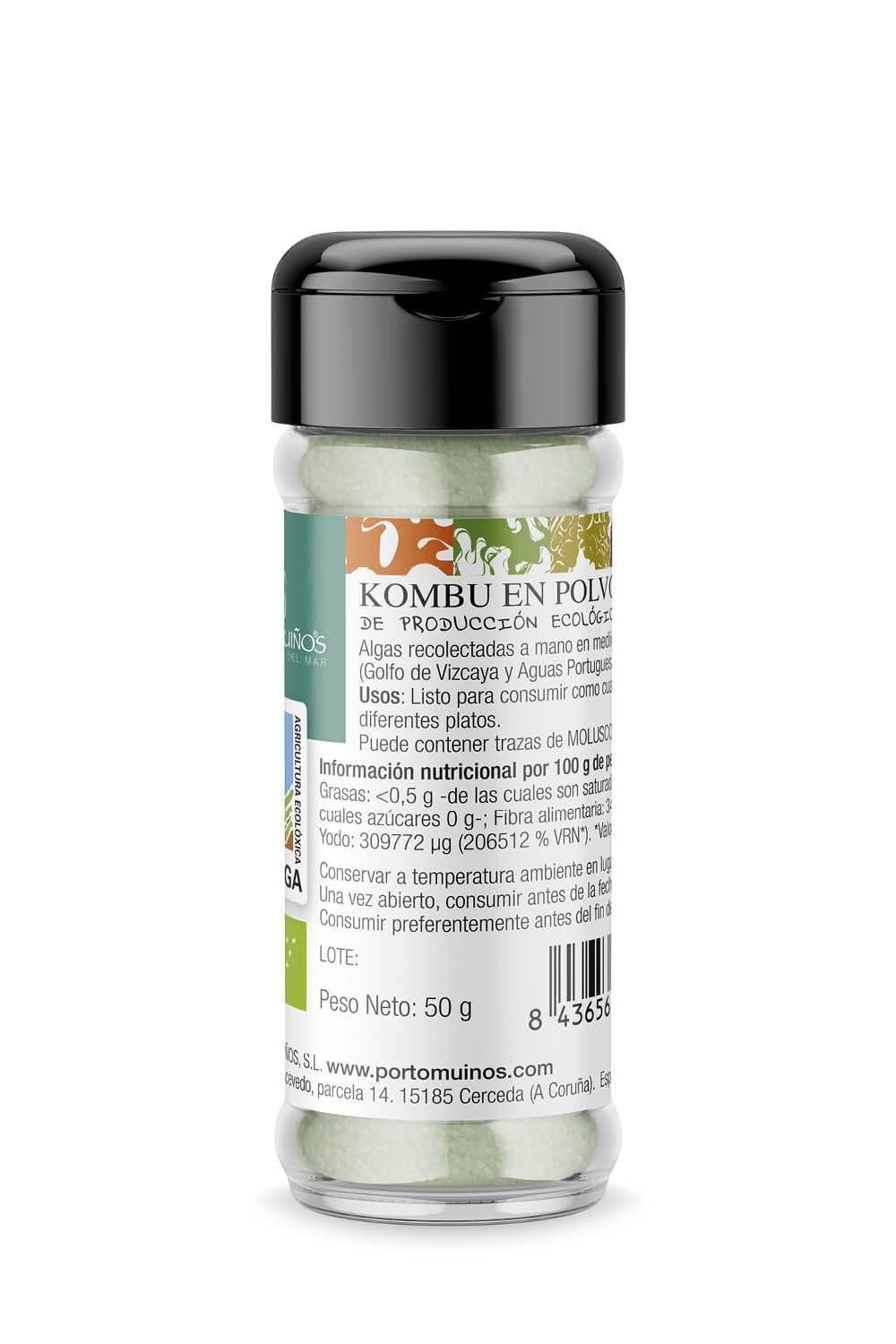 Pulverisert Kombu-alge ØKO 50 g - PORTO MUINOS