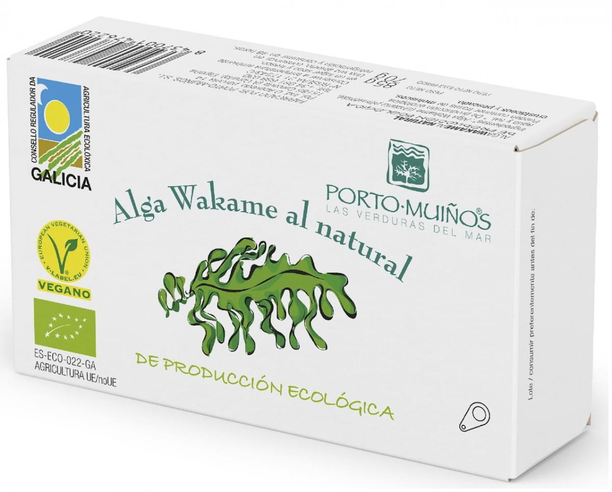 Wakame-alger i BIO-saltlake 80 g (70 g) (boks) - PORTO MUINOS