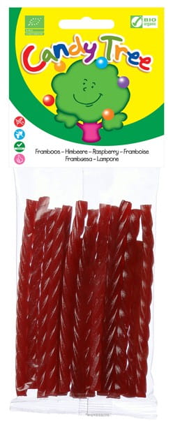 Spiral Jelly Beans cu aromă de zmeură fără gluten BIO 75 g - CANDY TREE