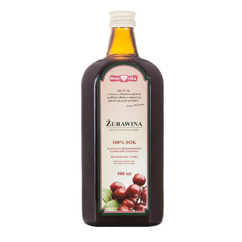 Preiselbeersaft 100 % zuckerfrei 500 ml POLSKA ROSA