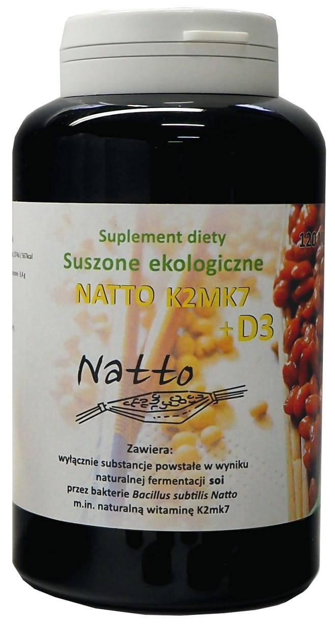 Fermentoitu kuivattu soijapapu + D3-vitamiini 120 tablettia - NATTO