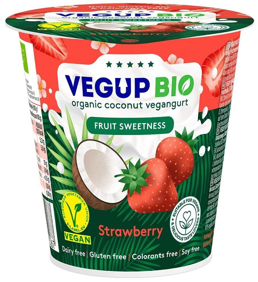 Gluten-free strawberry coconut product ORGANIC 140 g - VEGUP ORGANIC