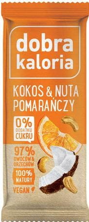 Fruktrepen med kokos och apelsin 35g GOOD KALORIA
