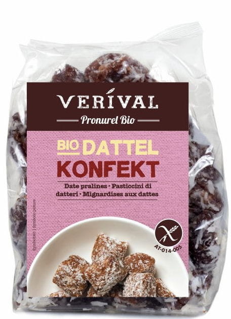 Dattelpralinen ohne Gluten 200g EKO VERIVAL