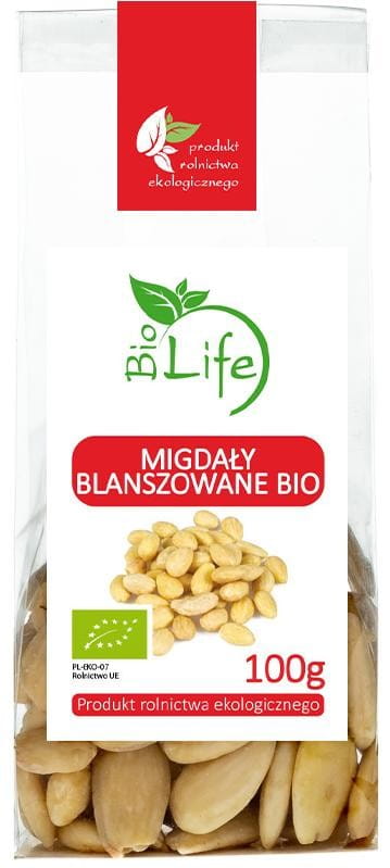 Geblancheerde amandelen 100g EKO BIO LIFE