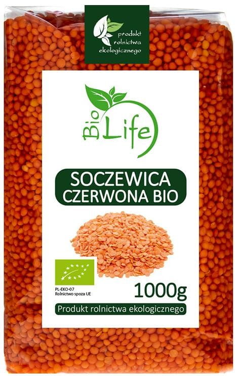 Røde linser 1kg EKO BIO LIFE