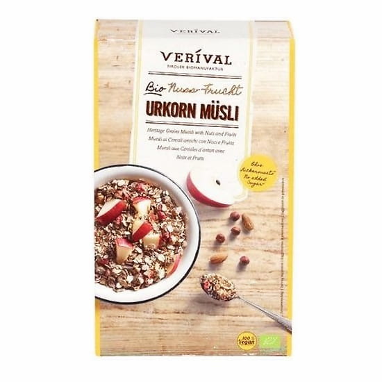 Müsli mit Nüssen und Früchten 325g EKO VERIVAL