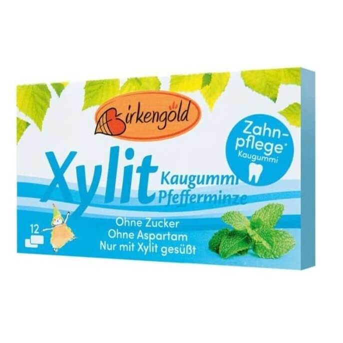 Xylit Minze og Pebergummier 17g BIRKENGOLD