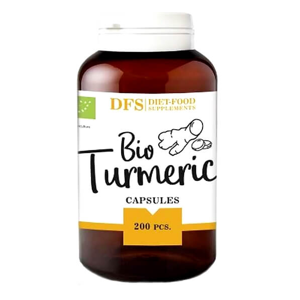 Kurkuma-tabletter 200 stk. EKO DIET - LIVSMIDDEL