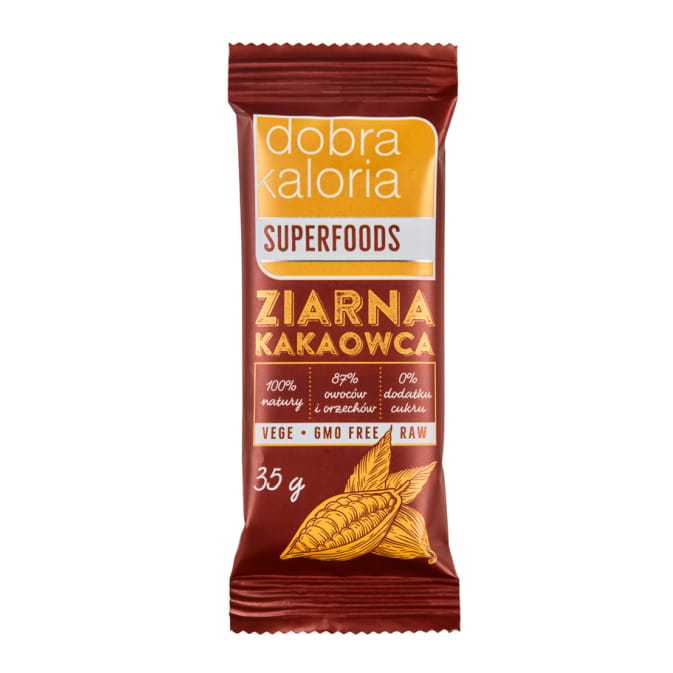 Barretta di frutta con fave di cacao senza zucchero 35g GOOD KALORIA