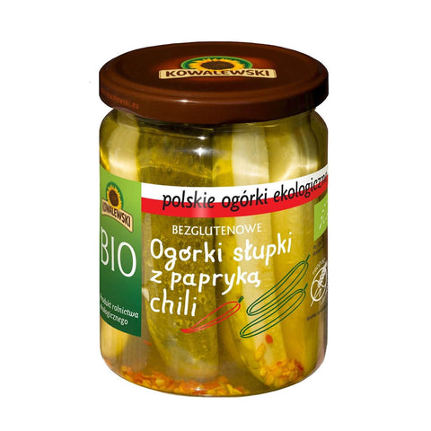 Eingelegte Gurken mit Chili glutenfrei BIO 480 g (260 g) - KOWALEWSKI