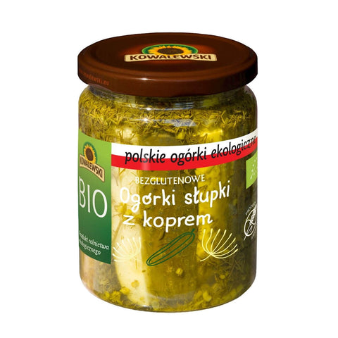 Eingelegte Gurken mit Dill glutenfrei BIO 480 g (260 g) - KOWALEWSKI