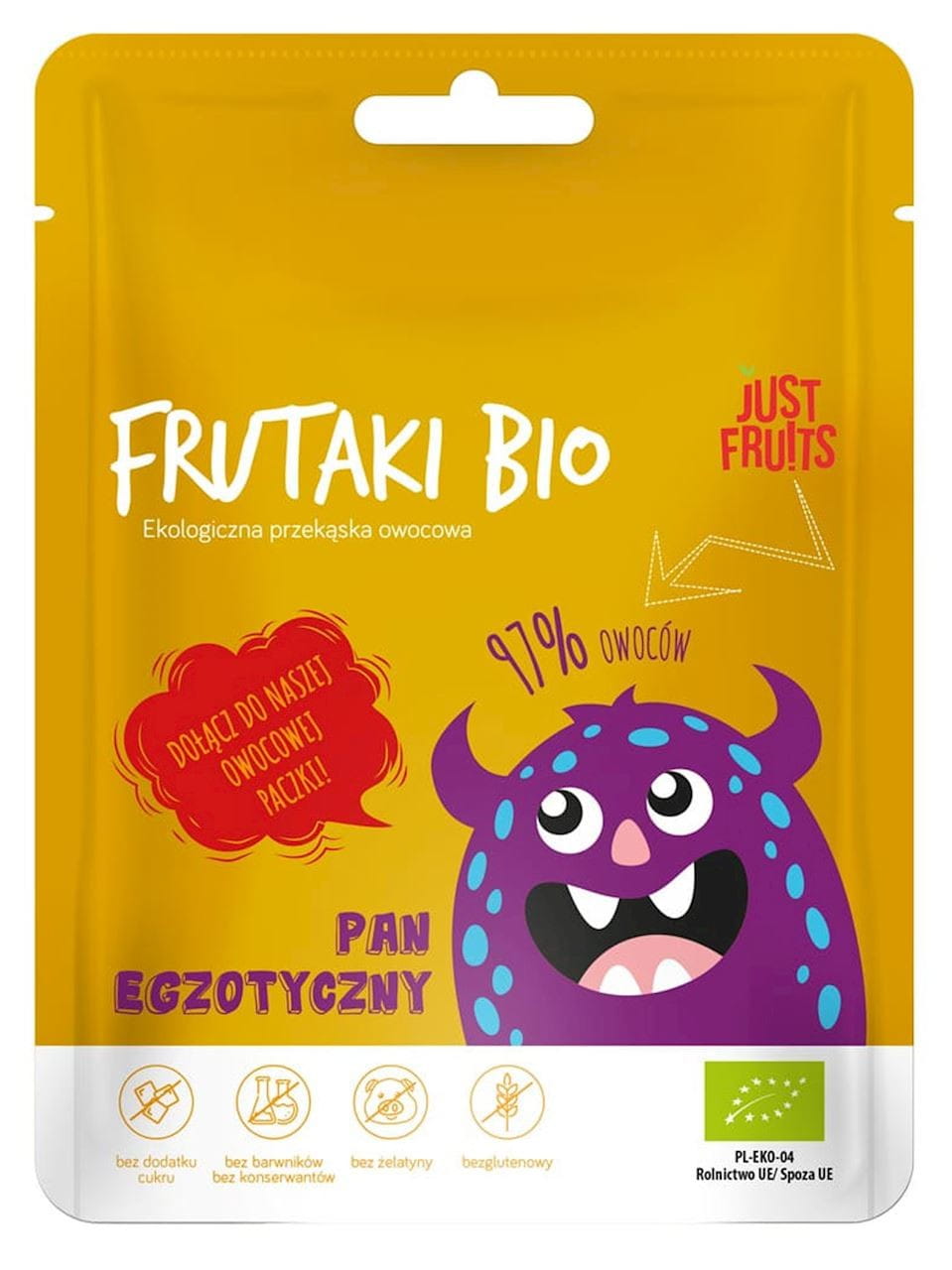Exotic gluten-free organic gummy bears pan-fried 50 g - FRUTAKI