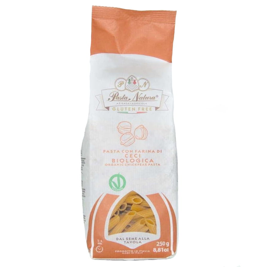 Pasta (garbanzos y maíz con arroz) Penne sin gluten BIO 250 g - NATURA PASTA