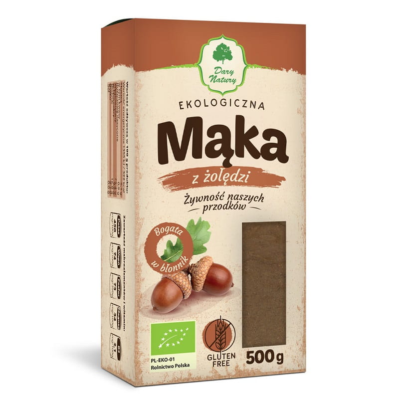 Glutenfreies Eichelmehl BIO 500 g - GESCHENKE DER NATUR