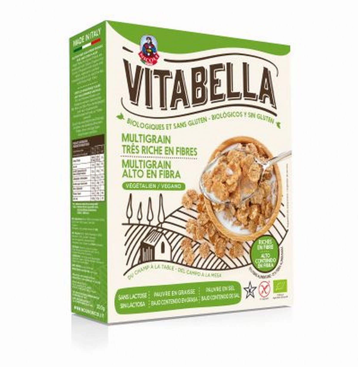 Bezlepková rýže a kukuřičné lupínky BIO 300 g VITABELLA