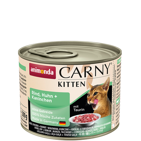 Carny Kitten Dose mit Rind, Huhn und Kaninchen 200g - ANIMONDA