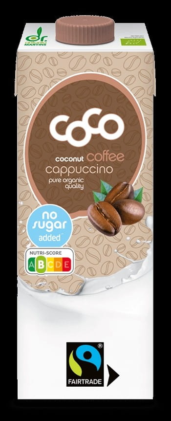 Cappuccino-Kookosjuoma ilman lisättyä reilun kaupan sokeria BIO 1000 ml - COCO (DR MARTINS)