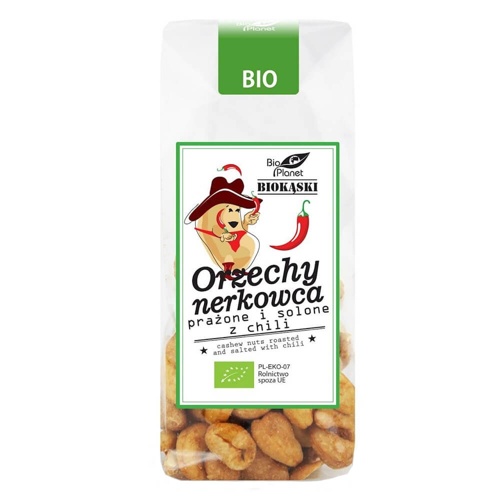 Cashewnüsse geröstet und gesalzen mit Chili BIO 100 g - BIO PLANET